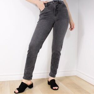 Washed Grey Mom Jeans